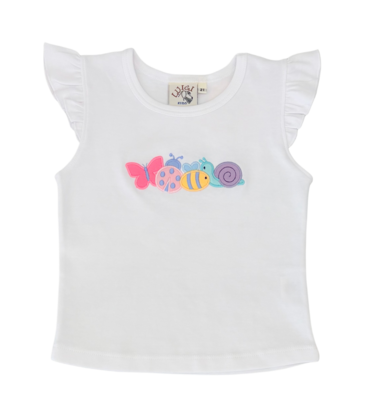 Luigi Luigi Garden Friends Flutter Sleeve Top