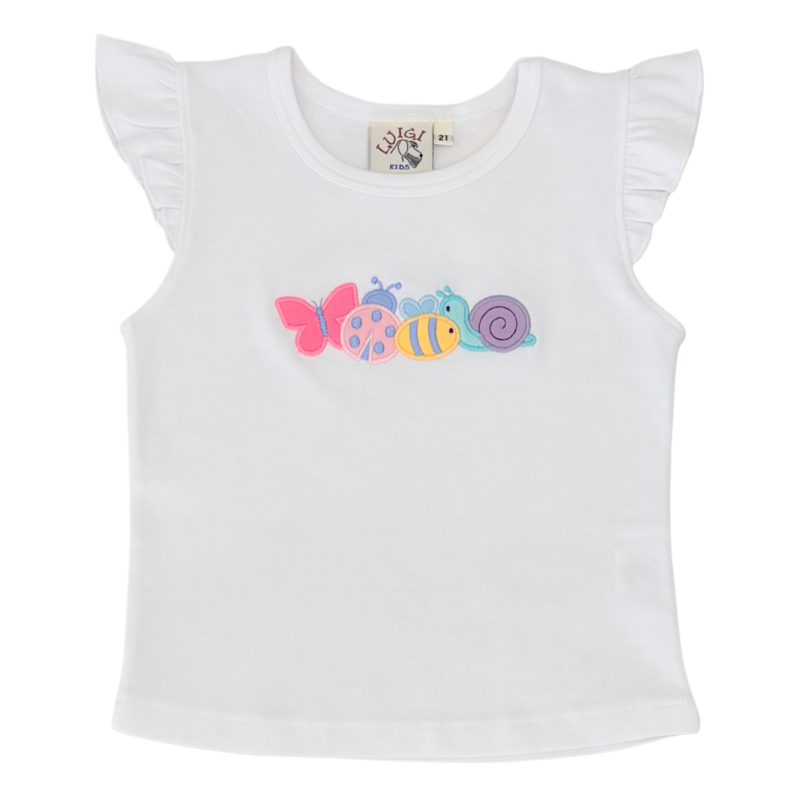 Luigi Luigi Garden Friends Flutter Sleeve Top