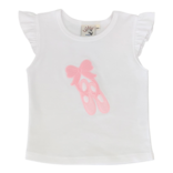 Luigi Luigi Ballet Slippers Flutter Sleeve Top