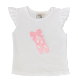 Luigi Luigi Ballet Slippers Flutter Sleeve Top