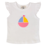 Luigi Luigi Sailboat Flutter Sleeve Top
