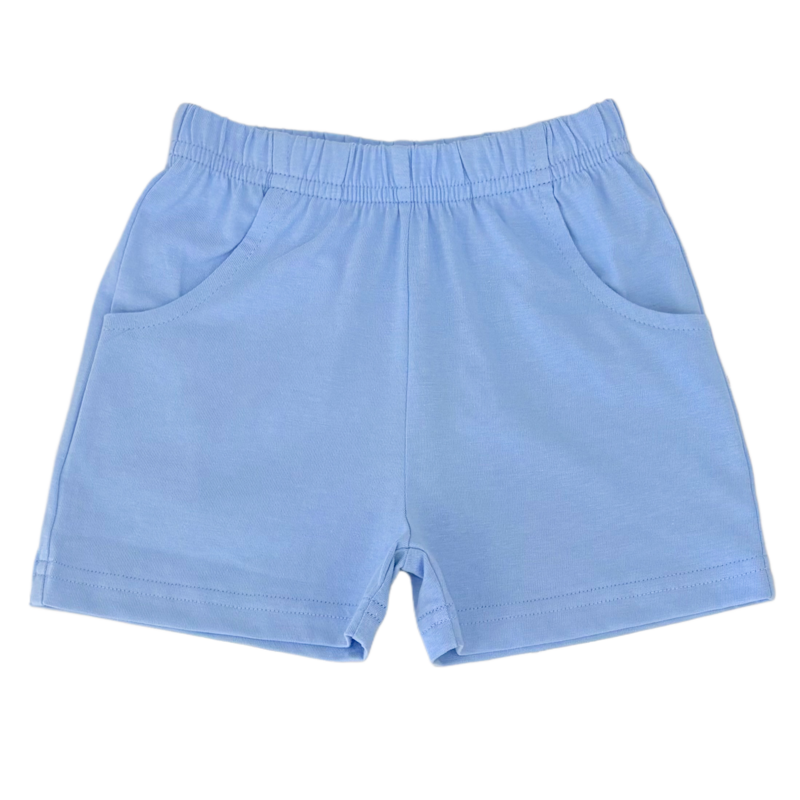 Luigi Luigi Sky Blue Jersey Shorts w/ Pockets