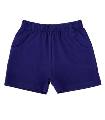 Luigi Luigi Dark Royal Jersey Shorts w/ Pockets