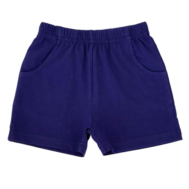 Luigi Luigi Dark Royal Jersey Shorts w/ Pockets