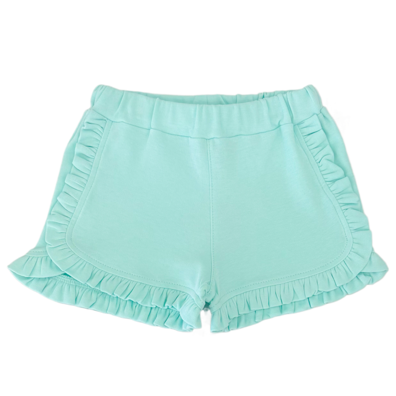Luigi Luigi Lt. Jade Ruffle Trim Shorts