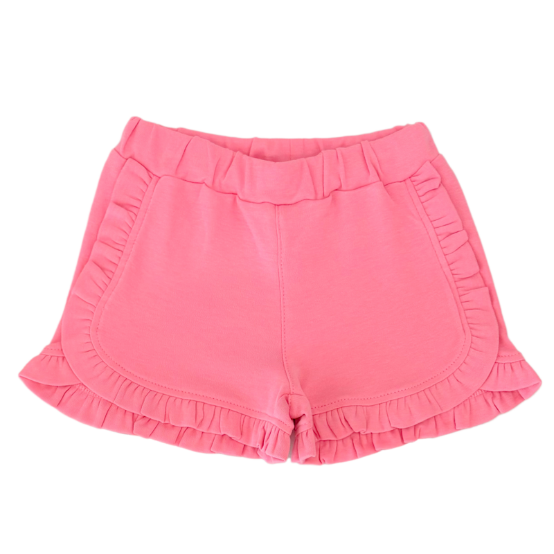 Luigi Luigi Bubblegum Ruffle Trim Shorts
