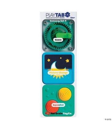 Fat Brain Toys Fat Brain Toys PlayTab Tiles 3-Pack: Gears Sensory Set