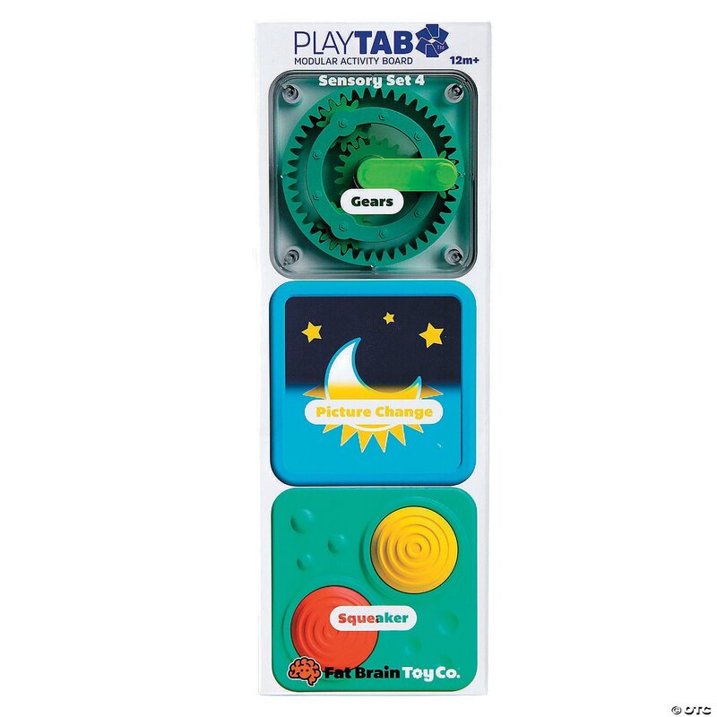 Fat Brain Toys Fat Brain Toys PlayTab Tiles 3-Pack: Gears Sensory Set