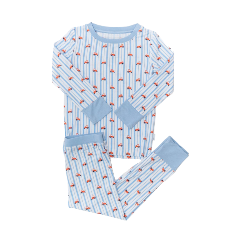 The Uptown Baby The Uptown Baby Tractors Pajama Set