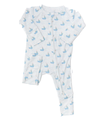 The Uptown Baby The Uptown Baby Sail Boats Romper
