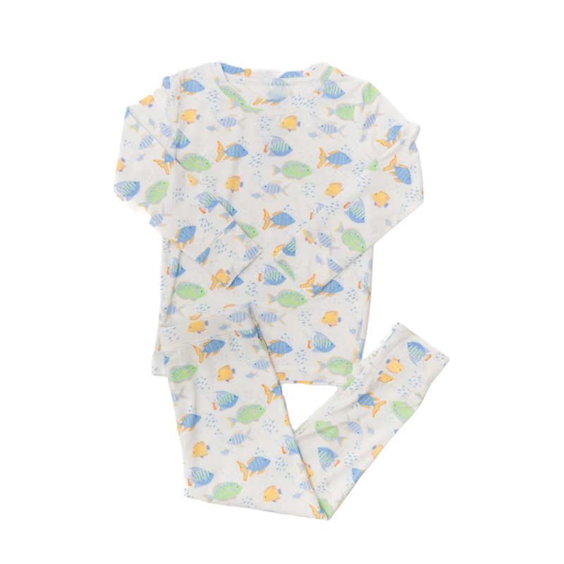 The Uptown Baby The Uptown Baby School of Fish Pajama Set