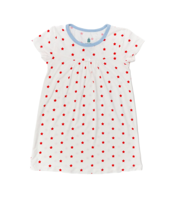 The Uptown Baby The Uptown Baby Red Stars Bamboo Dress