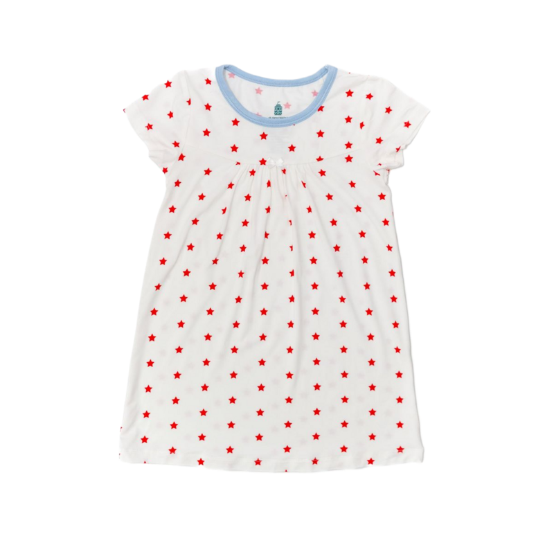 The Uptown Baby The Uptown Baby Red Stars Bamboo Dress