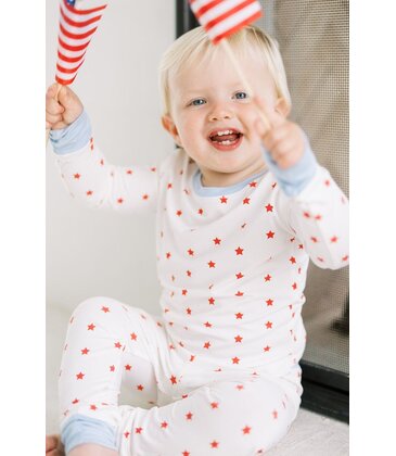 The Uptown Baby The Uptown Baby Red Stars Pajamas