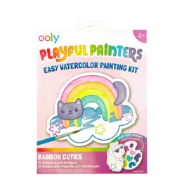 Ooly Ooly Playful Painters Easy Watercolor Painting Kit - Rainbow Cuties