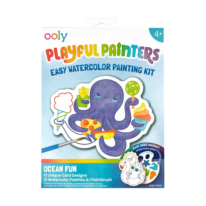 Ooly Ooly Playful Painters Easy Watercolor Painting Kit - Ocean Fun