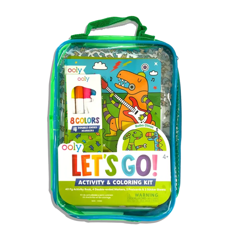 Ooly Ooly Let's Go! Activity & Coloring Kit - Robo Dinos