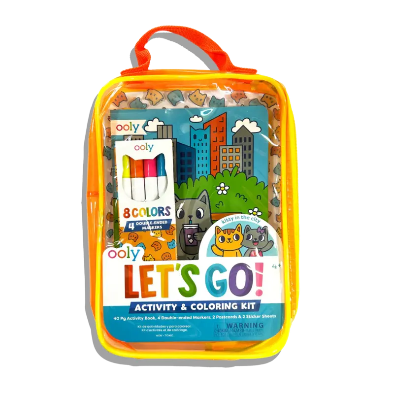 Ooly Ooly Let's Go! Activity & Coloring Kit - Kitty in the City