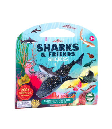 eeboo Sharks & Friends Shiny Stickers