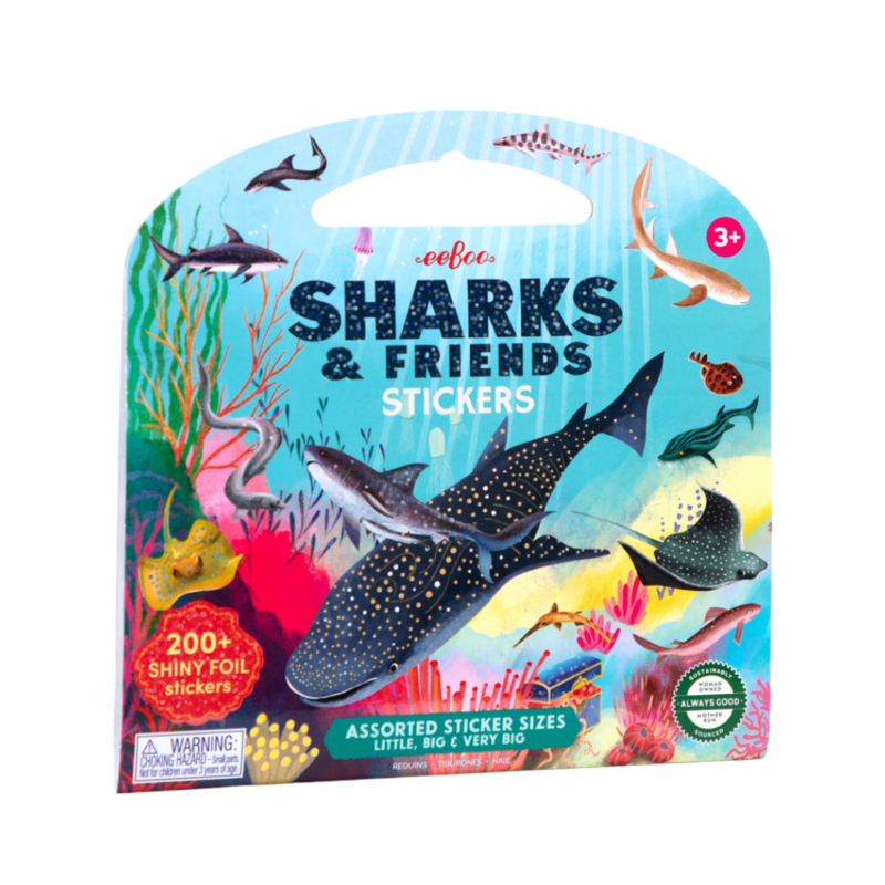 eeboo Sharks & Friends Shiny Stickers