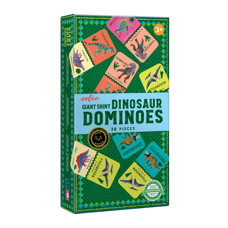 eeboo Giant Shiny Dinosaur Dominoes