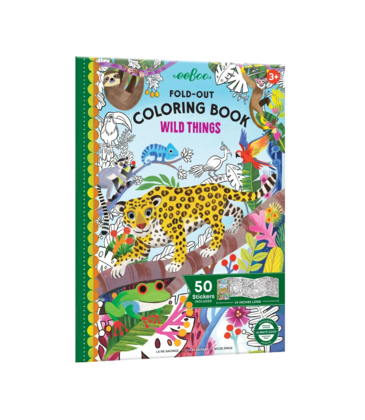 eeboo Fold-Out Coloring Book - Wild Things
