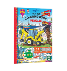eeboo Fold-Out Coloring Book - Vehicles