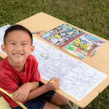 eeboo Fold-Out Coloring Book - Vehicles