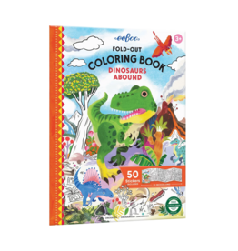 eeboo Fold-Out Coloring Book - Dinosaurs Abound
