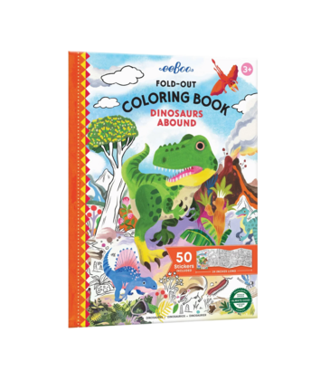 eeboo Fold-Out Coloring Book - Dinosaurs Abound