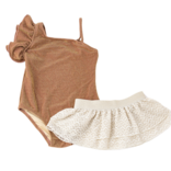 Shade Critters Mocha Shimmer 1 Shoulder & Crochet Skirt