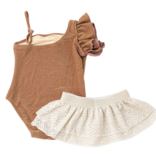Shade Critters Mocha Shimmer 1 Shoulder & Crochet Skirt