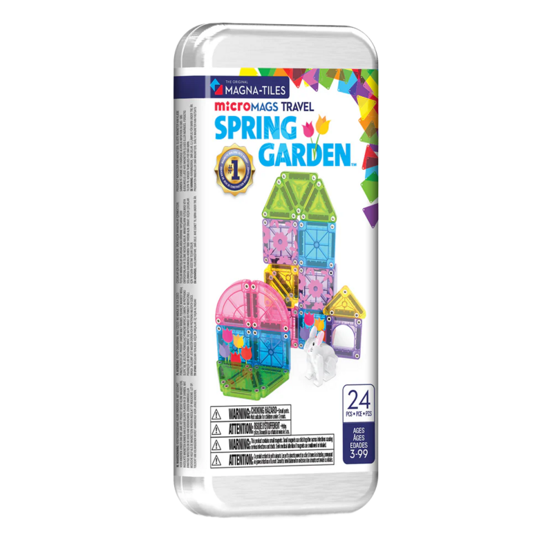 MAGNA-TILES microMAGS Spring Garden 24-Piece Travel Set