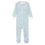Lila + Hayes Lila + Hayes Parker Zipper Pajama - Golf Crest Blue