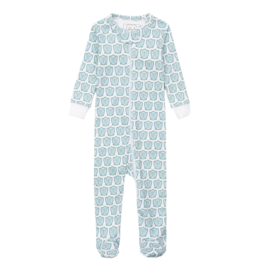 Lila + Hayes Lila + Hayes Parker Zipper Pajama - Golf Crest Blue