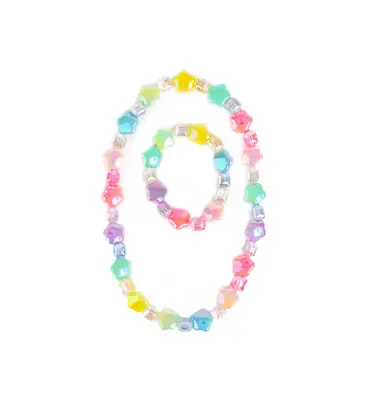 Great Pretenders Great Pretenders Wish Upon a Rainbow Star Necklace & Bracelet Set