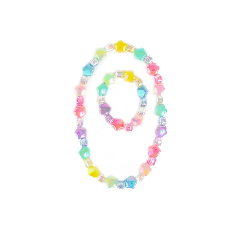 Great Pretenders Great Pretenders Wish Upon a Rainbow Star Necklace & Bracelet Set