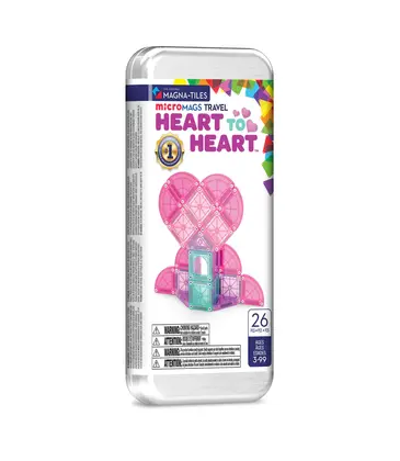 MAGNA-TILES microMAGS Heart to Heart 26-Piece Travel Set