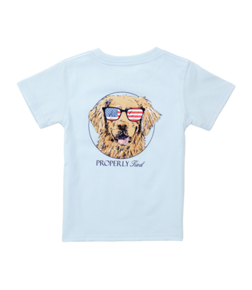 Properly Tied Properly Tied Periwinkle Tee - Patriot Dog