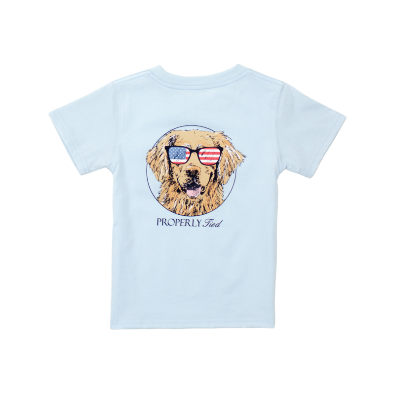 Properly Tied Properly Tied Periwinkle Tee - Patriot Dog