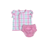 Baby Loren Pink Plaid Jane Diaper Cover Set