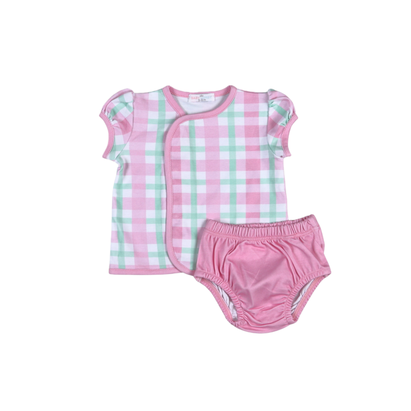 Baby Loren Pink Plaid Jane Diaper Cover Set