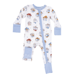 Angel Dear Angel Dear Zipper Romper - Cowdogs