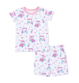 Angel Dear Angel Dear Loungewear Short Set - Golf Carts & Flowers