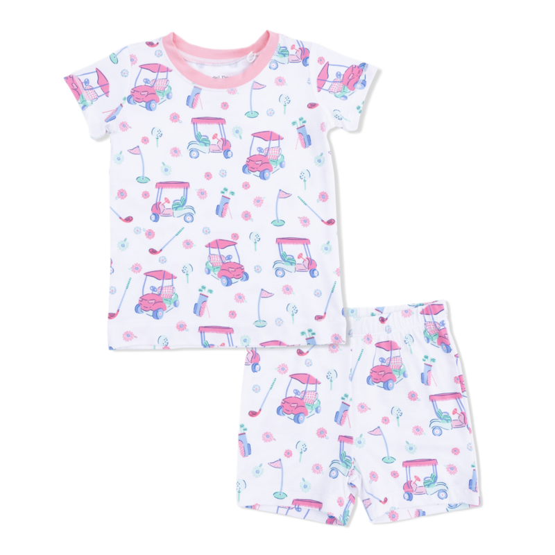 Angel Dear Angel Dear Loungewear Short Set - Golf Carts & Flowers