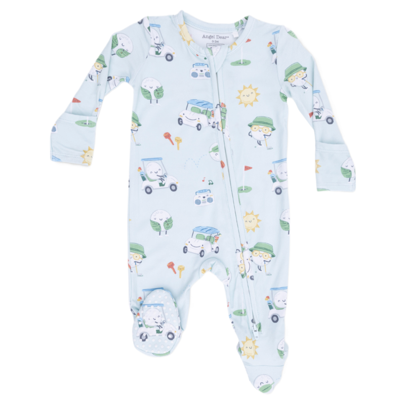 Angel Dear Angel Dear Zipper Footie - Golf Pros