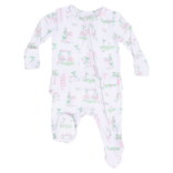 Angel Dear Angel Dear Ruffle Zipper Footie - Pretty Golf