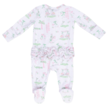 Angel Dear Angel Dear Ruffle Zipper Footie - Pretty Golf