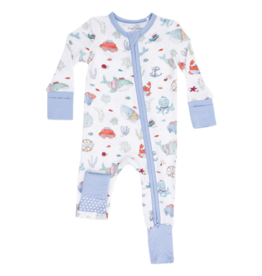 Angel Dear Angel Dear Zipper Romper - Sailor Sea Creatures