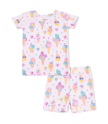 Angel Dear Angel Dear Loungewear Short Set - Ice Cream Fun Crew